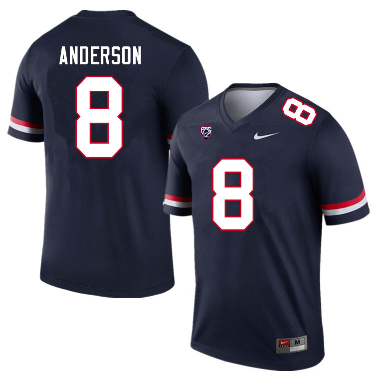 Men #8 Drake Anderson Arizona Wildcats College Football Jerseys Sale-Navy - Click Image to Close